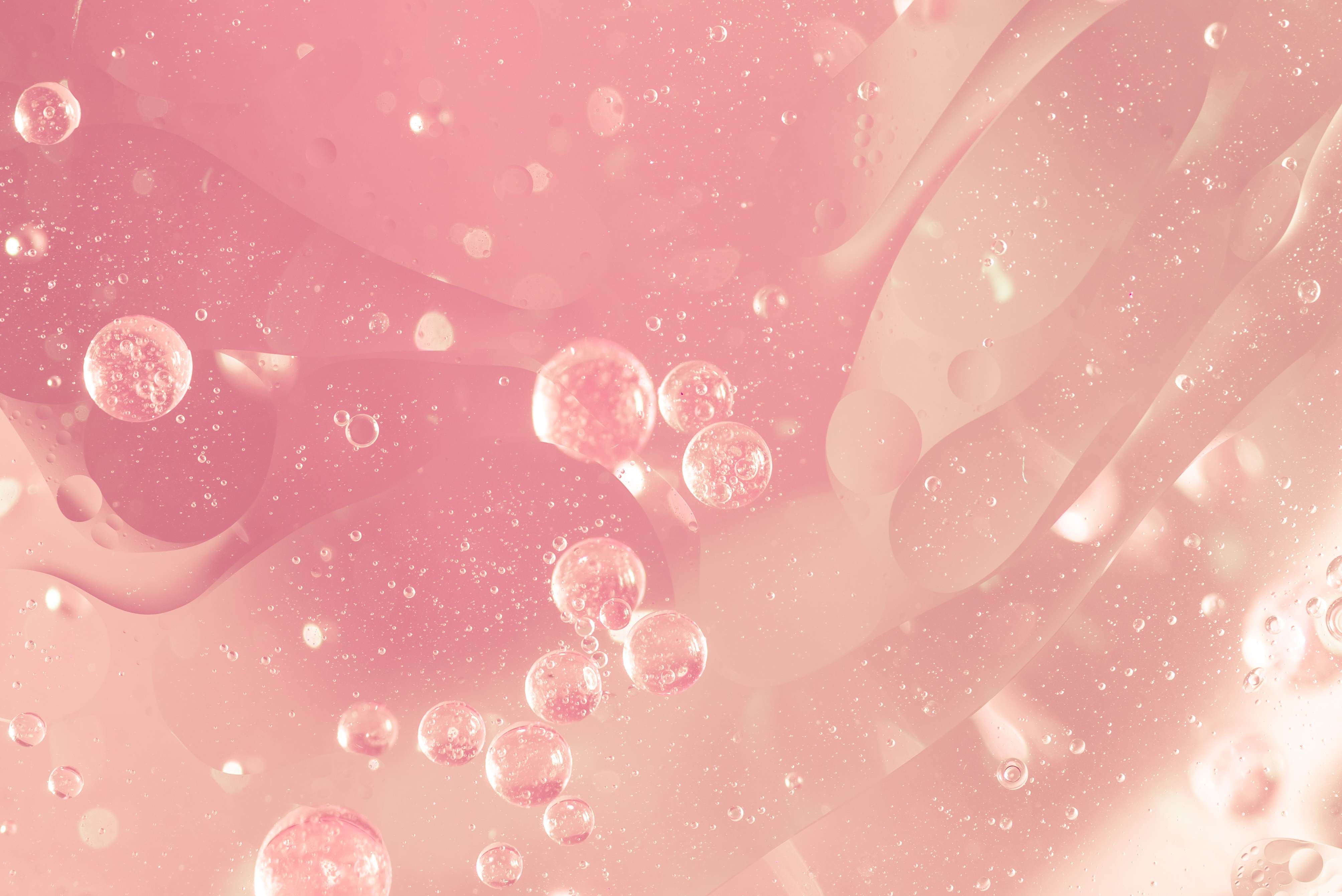 pink gel with bubbles