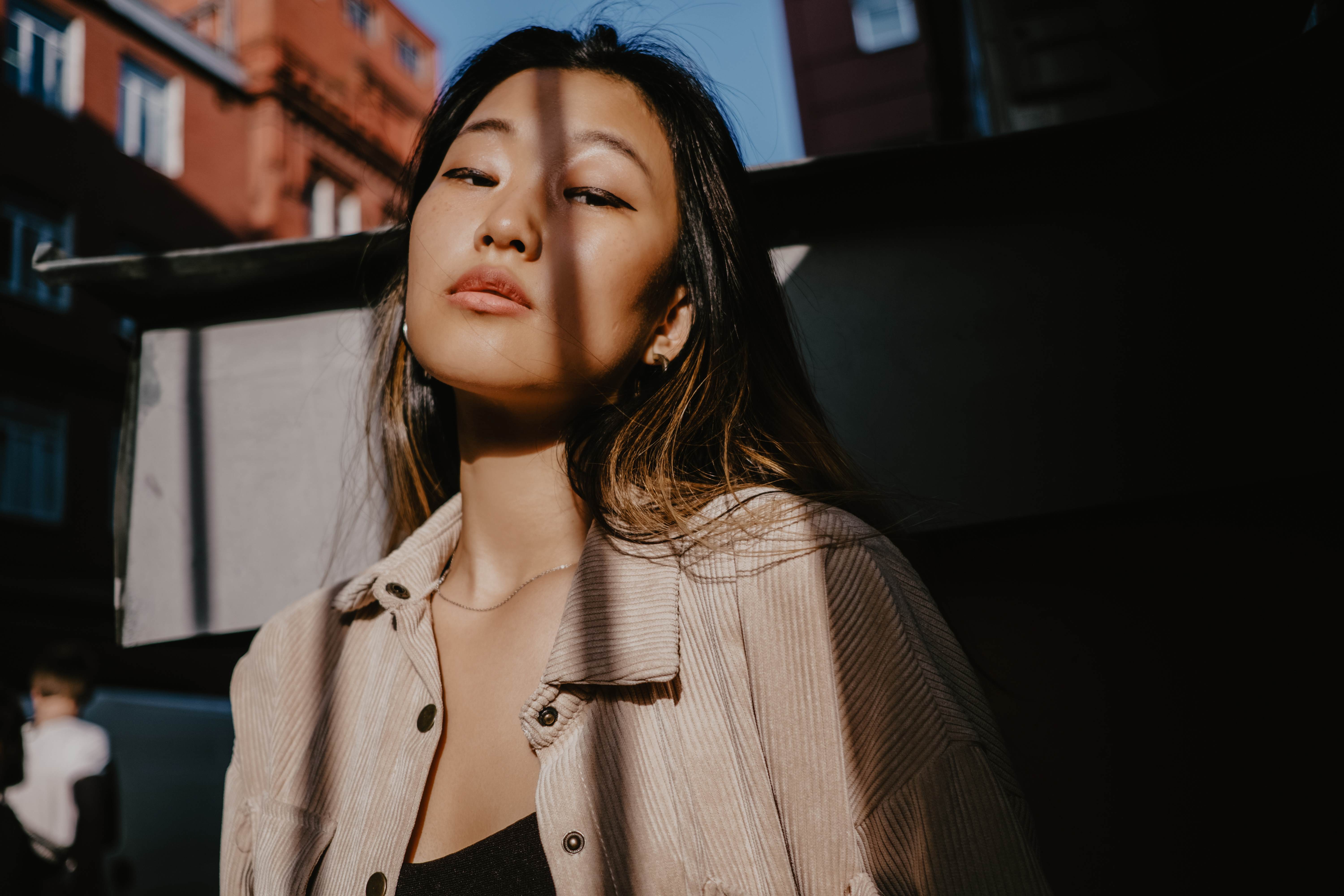 individual girl with arty makeup