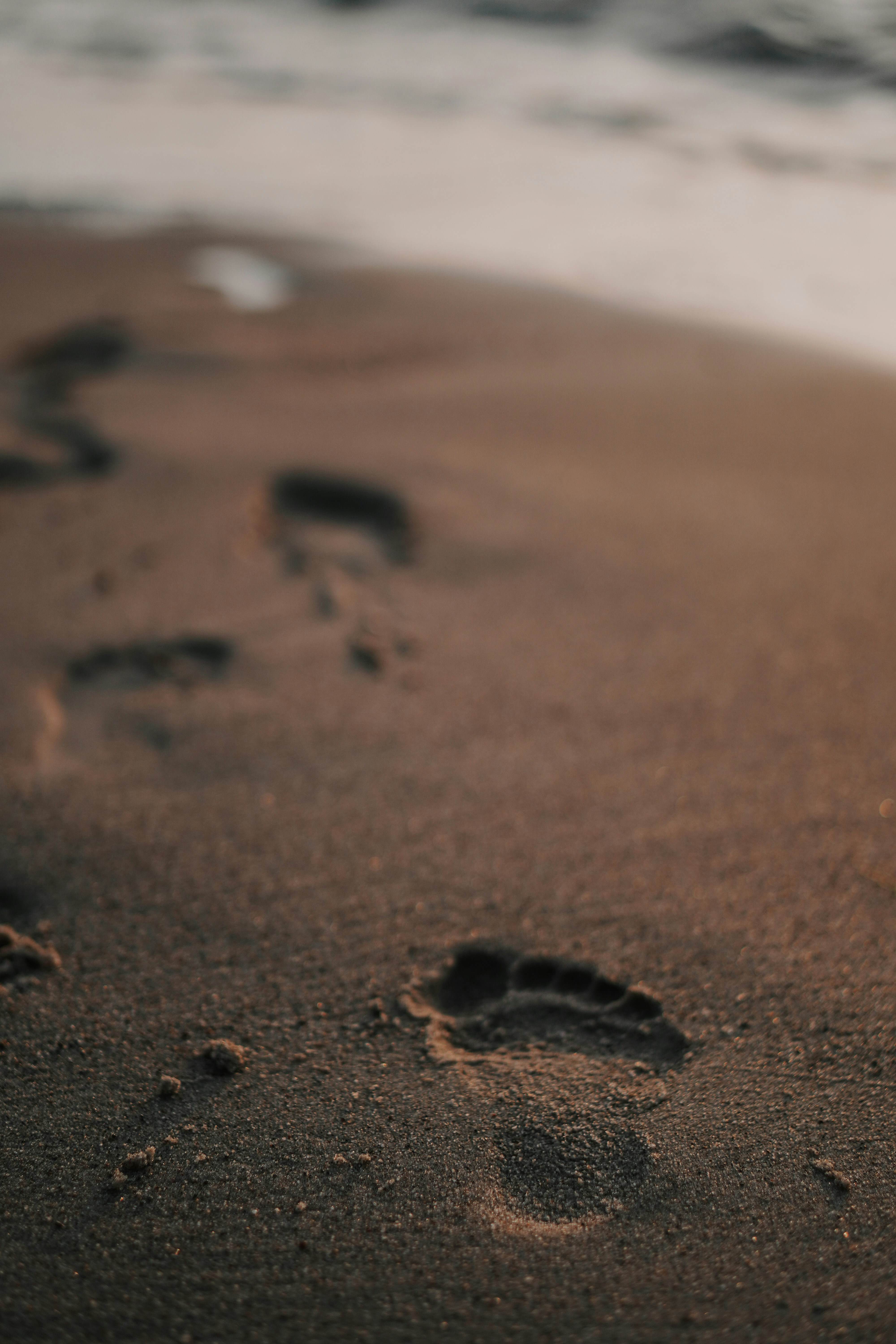 footprints in sand